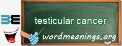 WordMeaning blackboard for testicular cancer